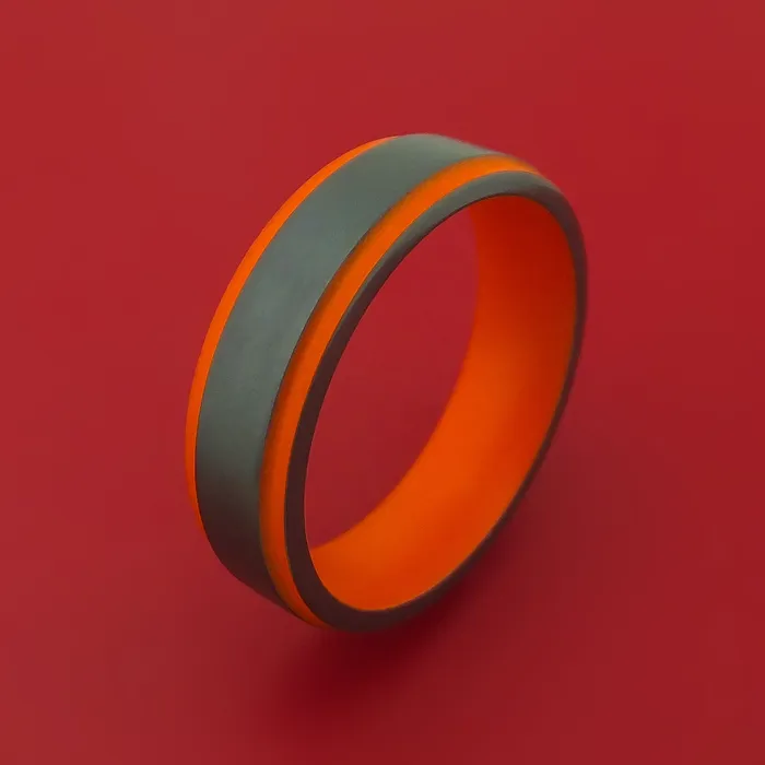 Lashbrook Rings Black Zirconium Ring with Cerakote Edges and Interior Cerakote Sleeve Custom Made Band Lashbrook Rings Black Zirconium Ring with Cerakote Edges and Interior Cerakote Sleeve Custom Made Band