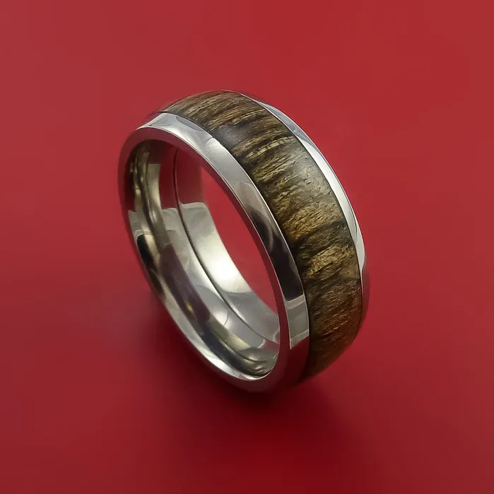 Lashbrook Rings Titanium Ring with Hardwood Inlay Custom Made Band