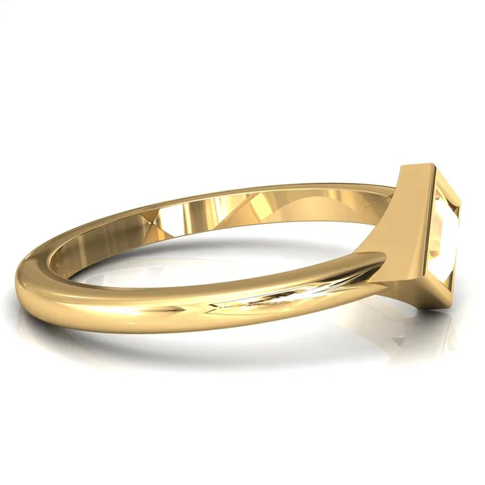 Londyn Lozenge Center Bezel Set Engagement Ring Fire Brilliance Rings