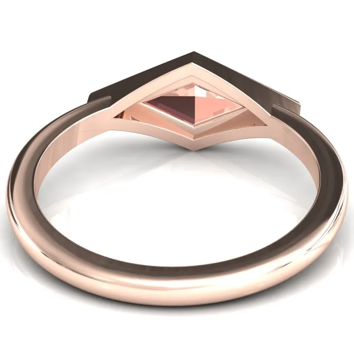 Londyn Lozenge Center Bezel Set Engagement Ring Fire Brilliance Rings