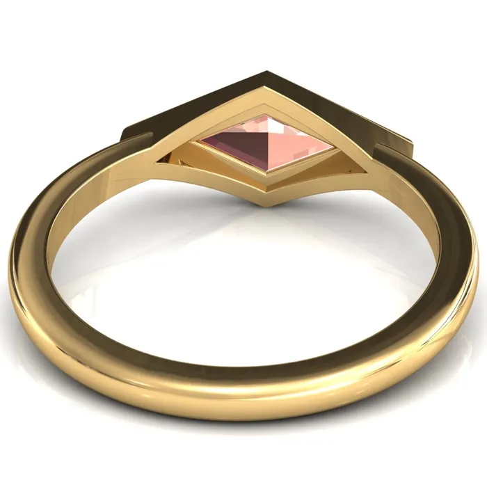 Londyn Lozenge Center Bezel Set Engagement Ring Fire Brilliance Rings