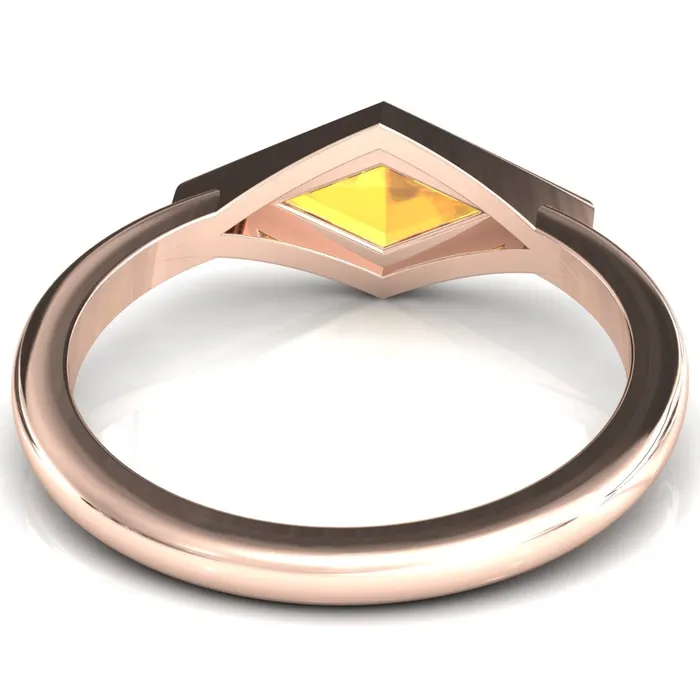 Londyn Lozenge Center Bezel Set Engagement Ring Fire Brilliance Rings