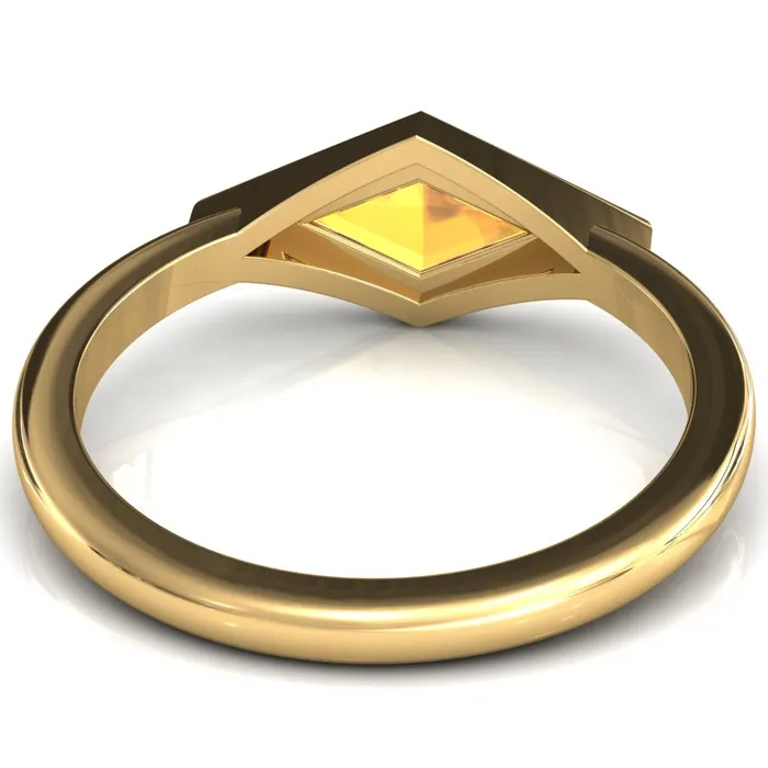 Londyn Lozenge Center Bezel Set Engagement Ring Fire Brilliance Rings