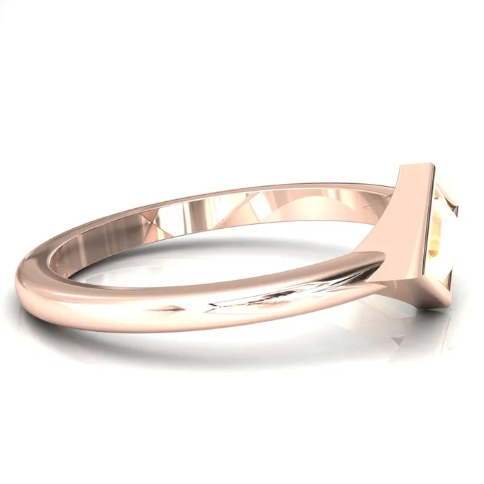 Londyn Lozenge Center Bezel Set Engagement Ring Fire Brilliance Rings