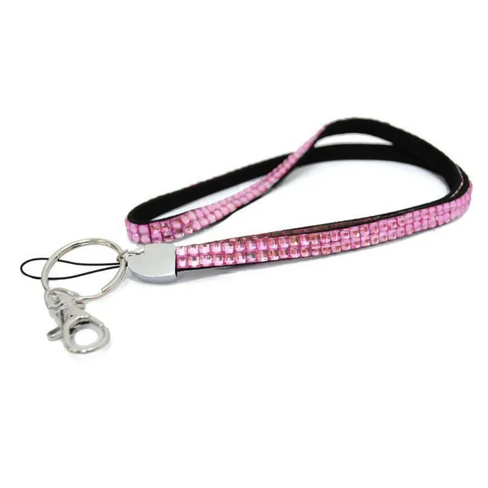 LY05 Pink Crystal Lanyard POLLY Earrings