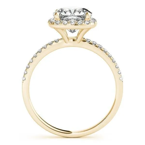 Mattie 95mm Crushed Ice Cushion Moissanite Diamond Halo Micro Pave Engagement Ring Fire Brilliance Rings