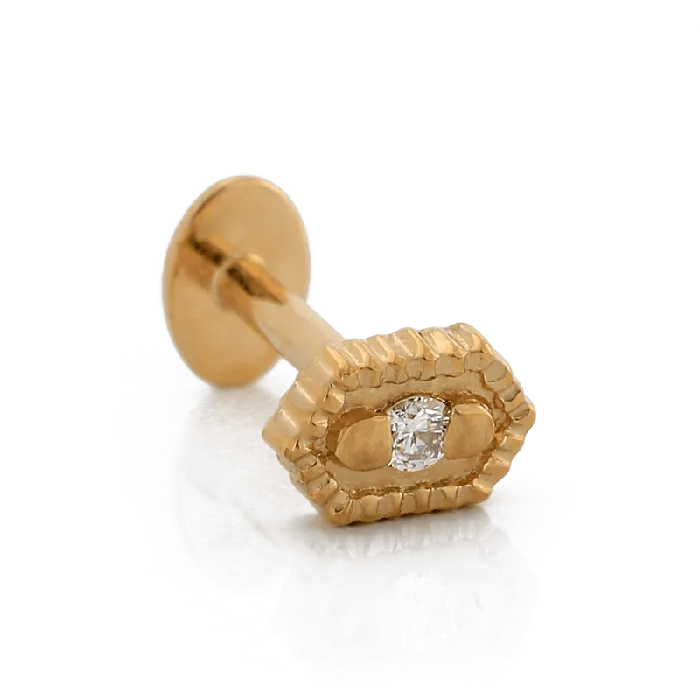Megan Thorne Earrings Ribbed Relic Hex
