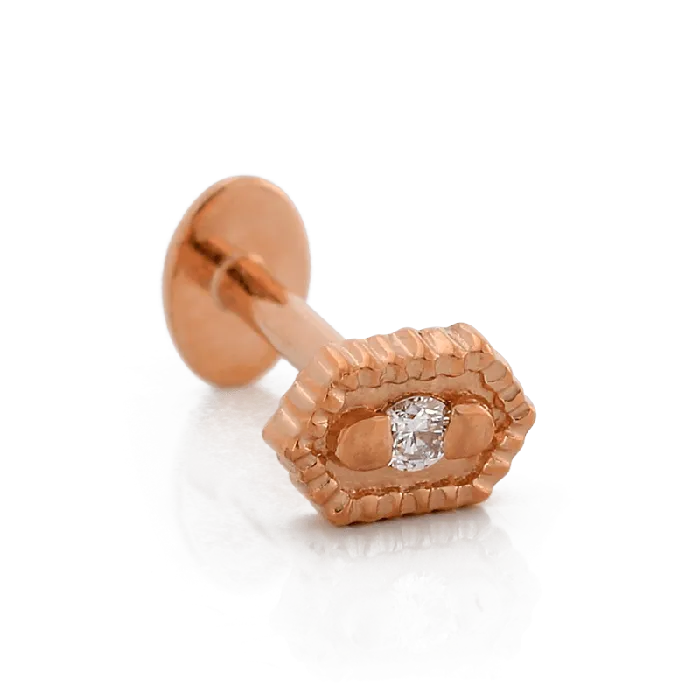 Megan Thorne Earrings Ribbed Relic Hex