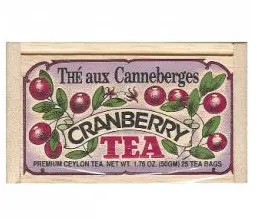 Metropolitan Tea Company Earrings Cranberry Tea Box 25s