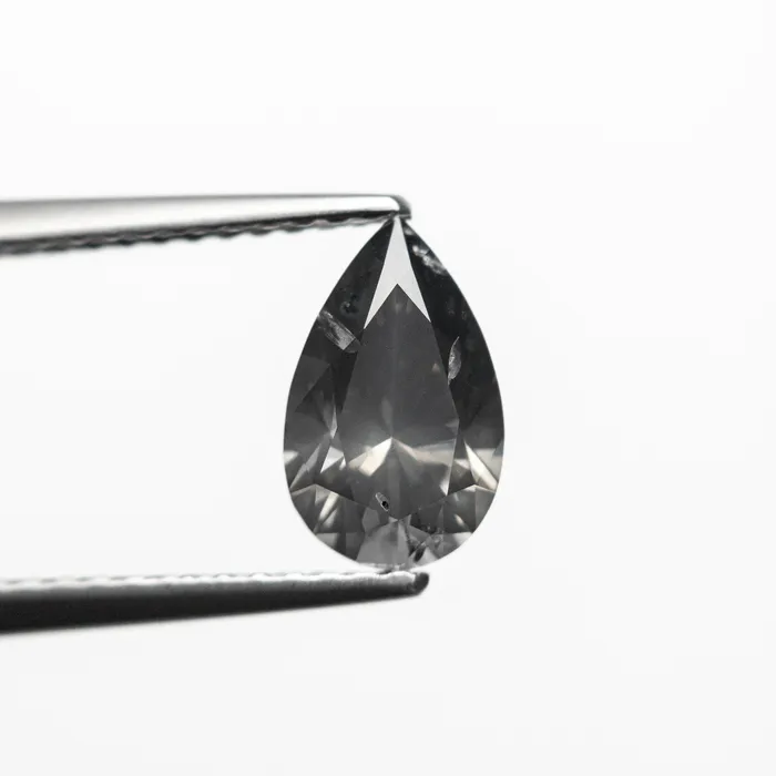 Misfit Diamonds Earrings 103ct 871x543x357mm Fancy Dark Grey Pear Brilliant 1991316