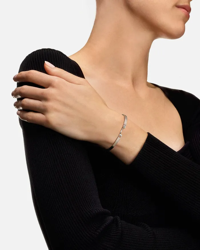 Mood Paris From The Sky Mood Bangle in White Gold Bracelets Mood Paris From The Sky Mood Bangle in White Gold Bracelets