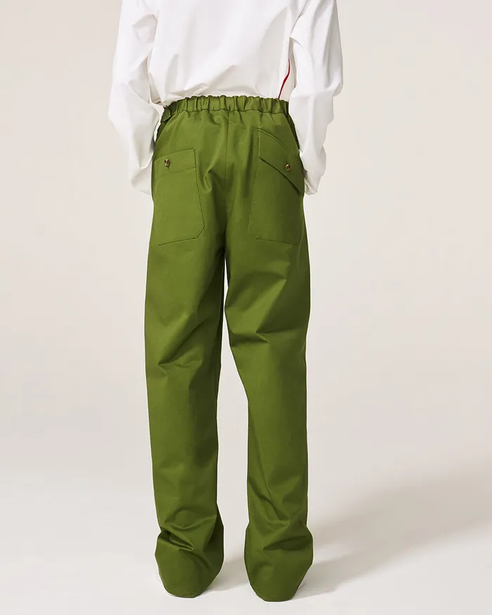 Moss Green Kurt Pant ADEAM Earrings