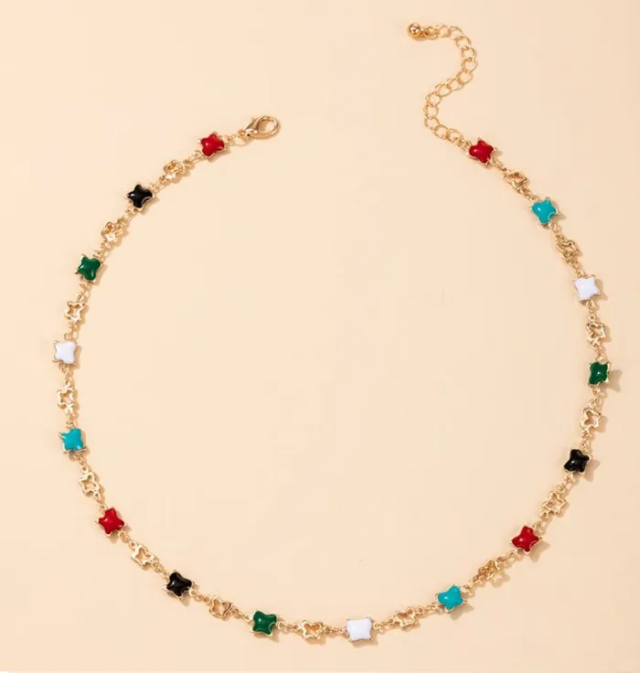N639 Gold Butterfly Multi Color Accent Choker Necklace With FREE Earrings 02 Necklaces N639 Gold Butterfly Multi Color Accent Choker Necklace With FREE Earrings 02 Necklaces