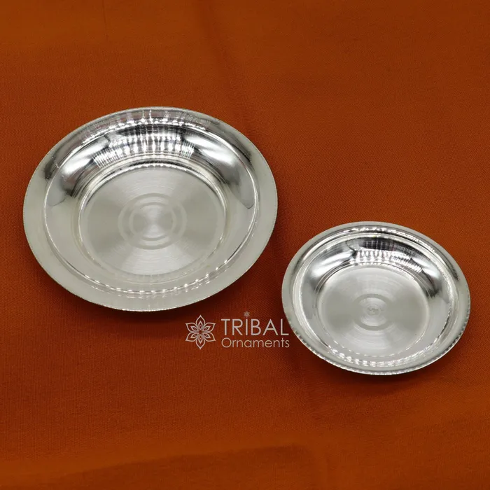 Necklaces 925 silver handmade silver small plate or Tilak bowl best small tiny plate for saffron sandal or kumkum tilak dani silver thali su1052 TRIBAL ORNAMENTS