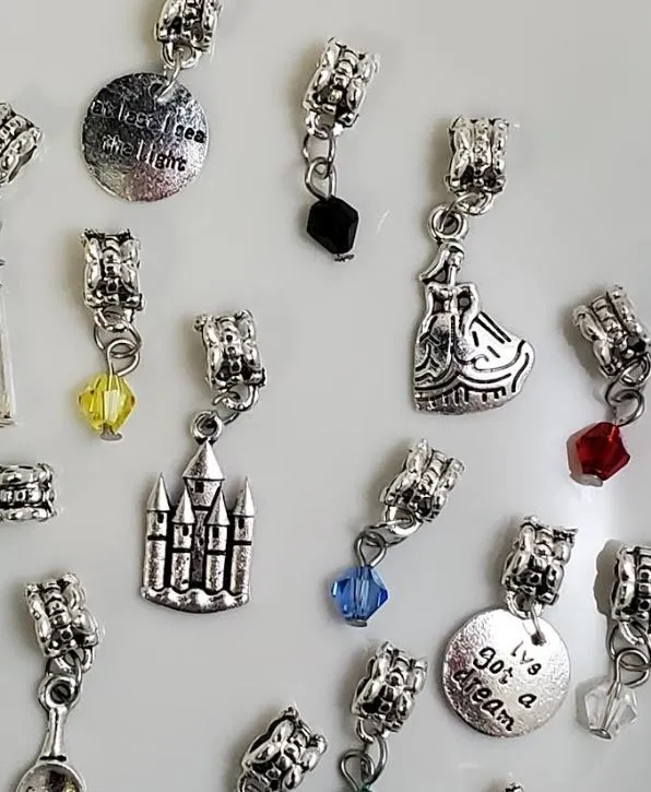 Necklaces AZ138 Silver 22 Charm Chain Necklace with Free Earrings SUPER VALUE alice