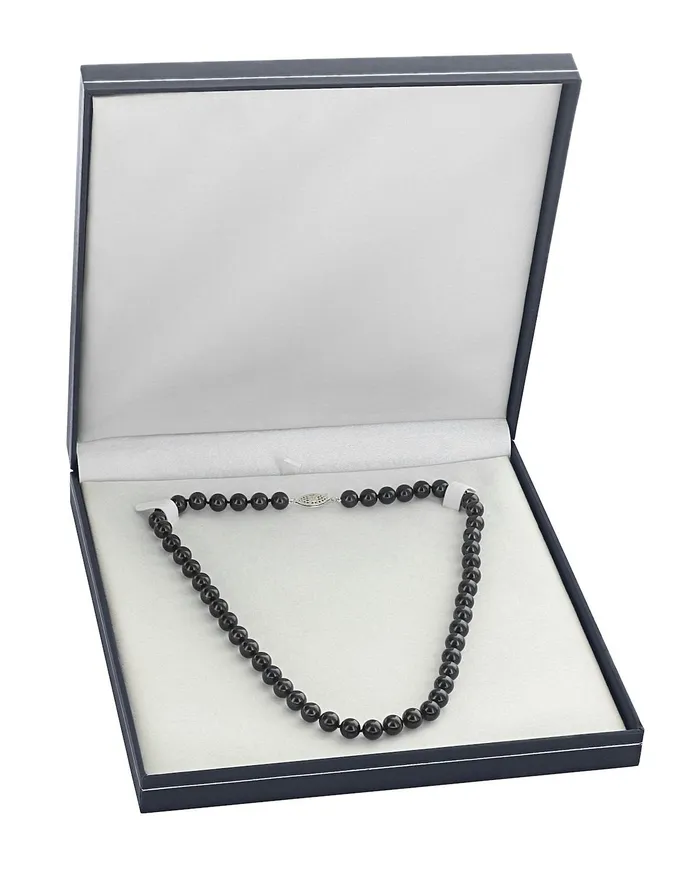 Necklaces Black Japanese Akoya Pearl Necklace 6570mm AAA Quality spt
