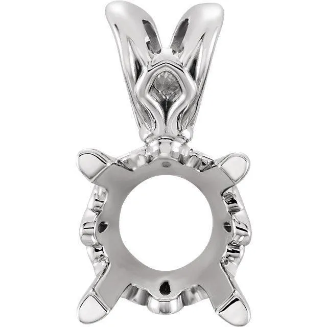 Necklaces Fire Brilliance Round Moissanite 4 Prong Filigree Pendant