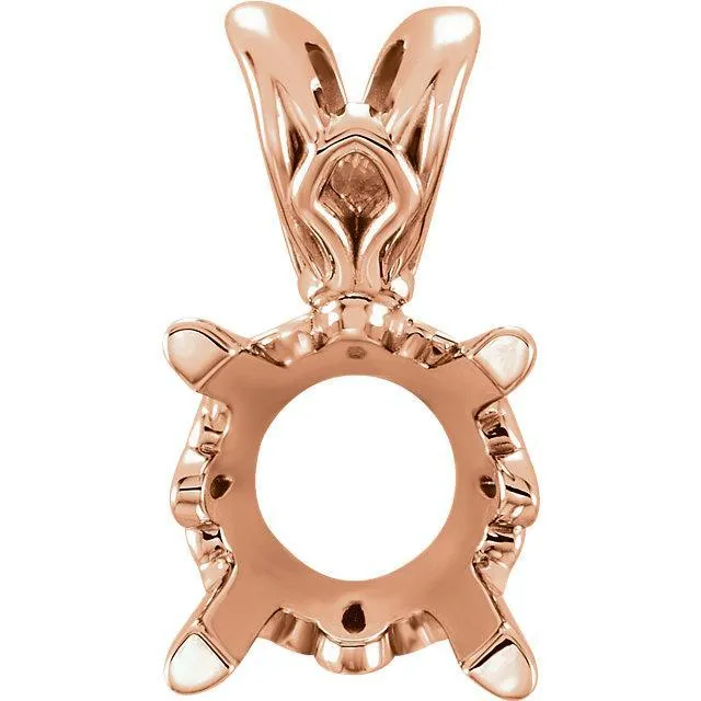 Necklaces Fire Brilliance Round Moissanite 4 Prong Filigree Pendant