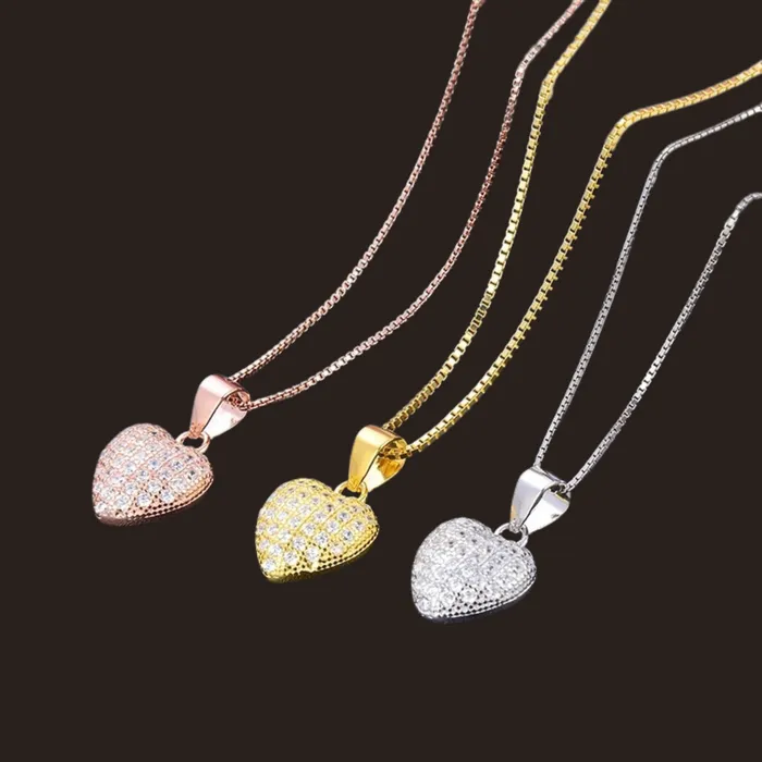 Necklaces Jewelvers 925 Silver Heart Charm Necklace Necklaces Jewelvers 925 Silver Heart Charm Necklace