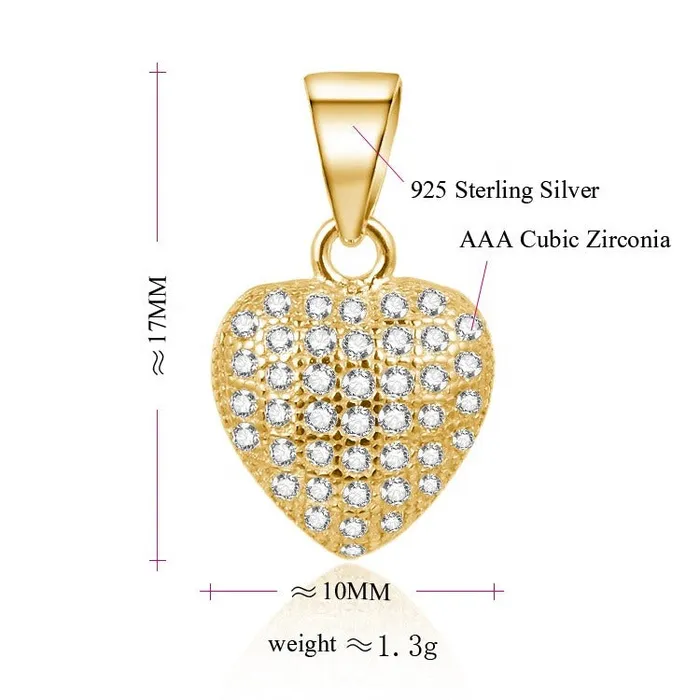 Necklaces Jewelvers 925 Silver Heart Charm Necklace Necklaces Jewelvers 925 Silver Heart Charm Necklace