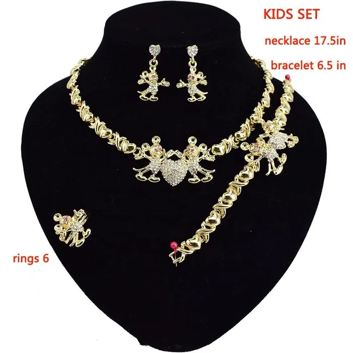 Necklaces Jewelvers Hugs and Kisses XO Kids Necklace Set