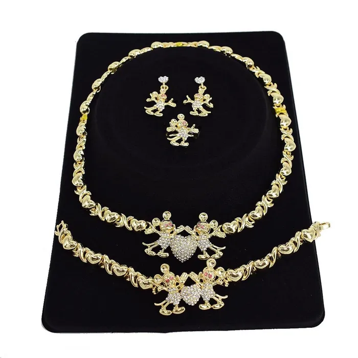 Necklaces Jewelvers Hugs and Kisses XO Kids Necklace Set