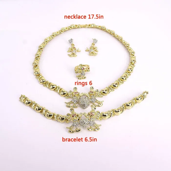 Necklaces Jewelvers Hugs and Kisses XO Kids Necklace Set