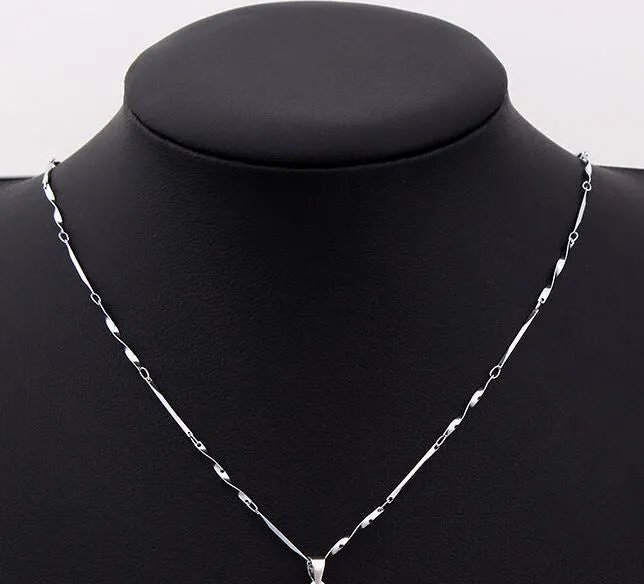 Necklaces POLLY N1227 Silver Dainty Triangle Rhinestone Necklace with FREE Earrings