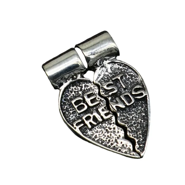 Necklaces TRIBAL ORNAMENTS 925 sterling silver handmade best friend broken pendant best gifting silver pendant elegant divine jewelry ssp1438