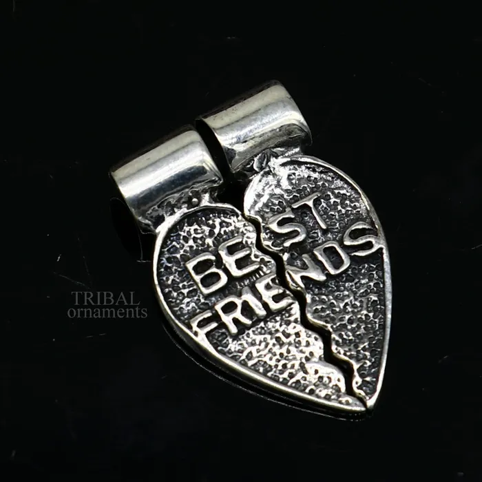 Necklaces TRIBAL ORNAMENTS 925 sterling silver handmade best friend broken pendant best gifting silver pendant elegant divine jewelry ssp1438