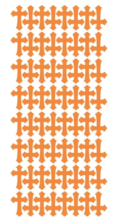 Necklaces Winter Park Products Light Orange Cross Stickers 1 DC24020