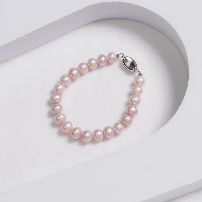 Pearly Lustre Bracelets Excellent Lustre Purple Freshwater Pearl Bracelet WB00172