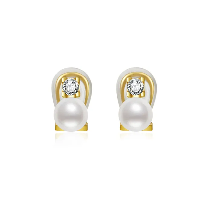 Pearly Lustre ClipOn Freshwater Pearl Earrings WE00607 Earrings