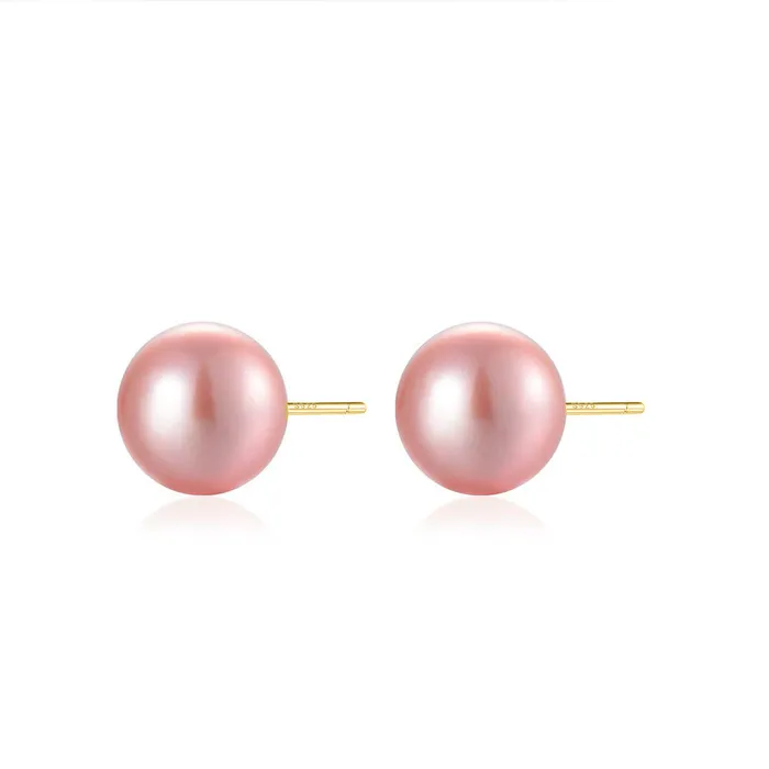 Pearly Lustre Earrings Elegant Pink Freshwater Pearl Set WS00065