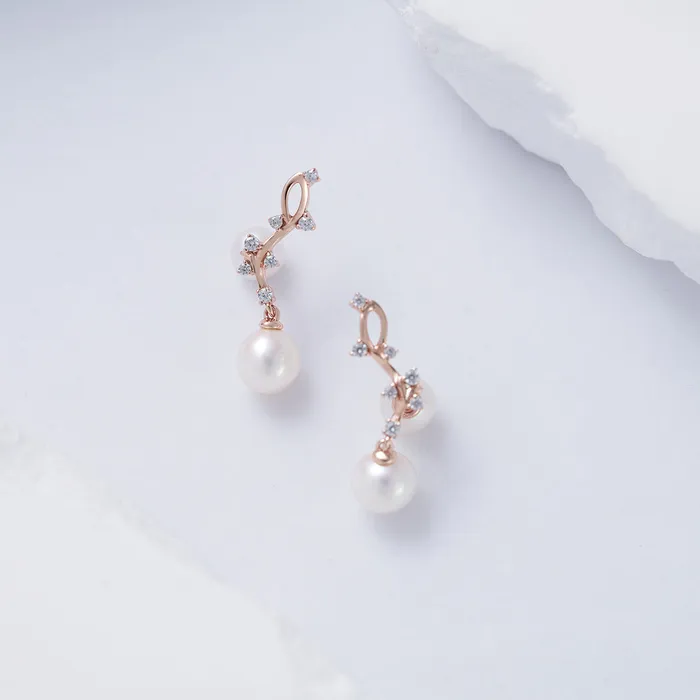 Pearly Lustre Earrings Top Grade Freshwater Pearl Earrings WE00724 STARRY