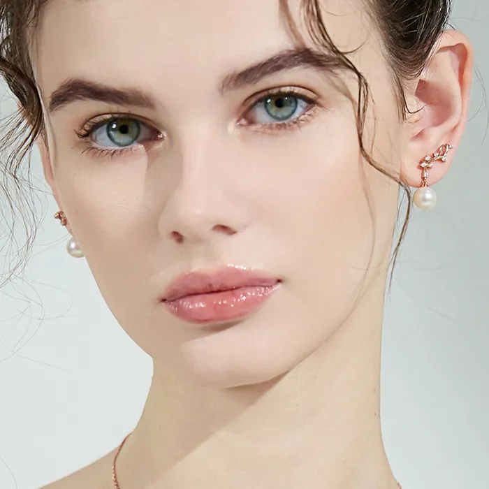 Pearly Lustre Earrings Top Grade Freshwater Pearl Earrings WE00724 STARRY