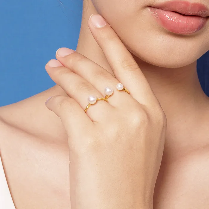 Pearly Lustre Elegant Freshwater Pearl Ring WR00109 Rings