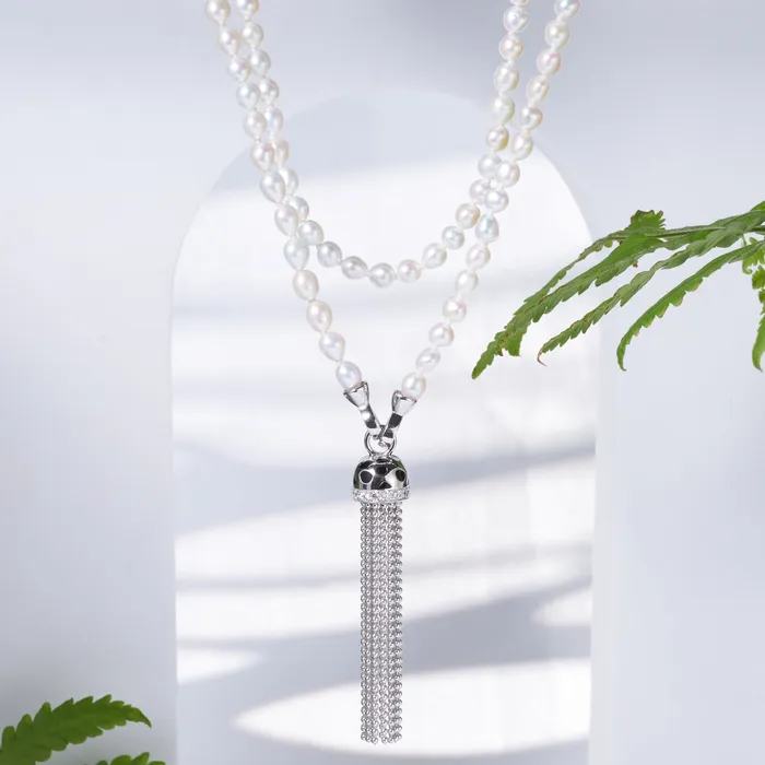 Pearly Lustre Necklaces Cheetah Print Freshwater Pearl Multi Style Necklace Belt WN00633 SAFARI