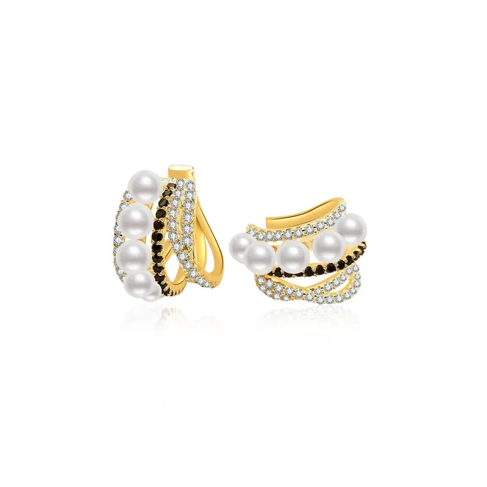 Pearly Lustre New Yorker Freshwater Pearl Earring Cuff WE00218 Earrings