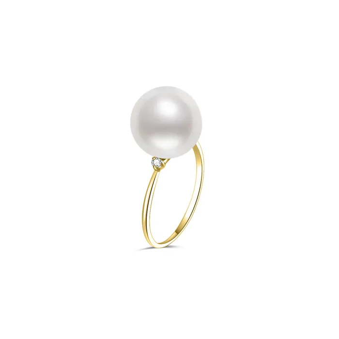 Pearly Lustre Rings 18K Gold Edison Pearl Ring KR00096