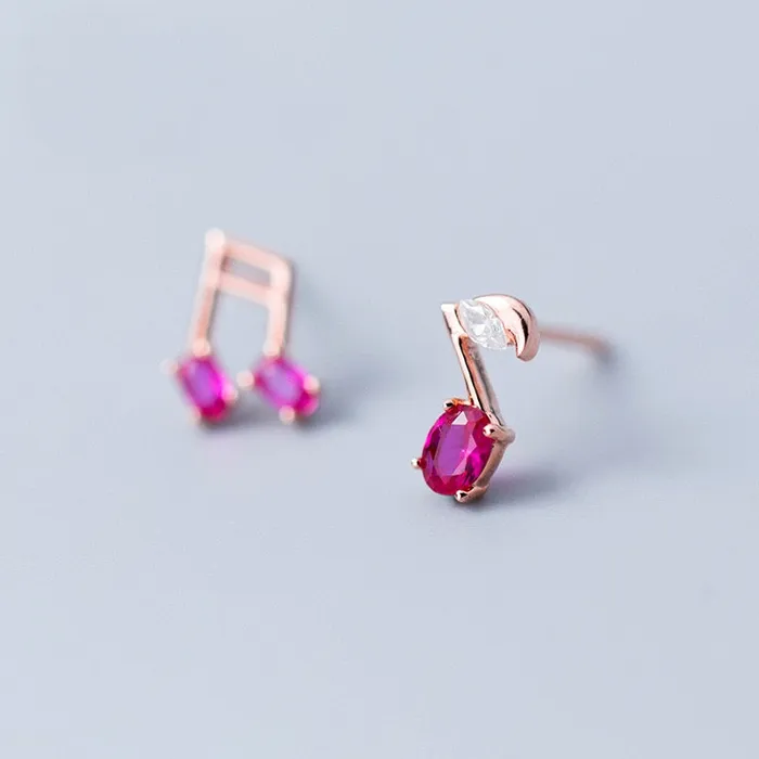 Pink Kiss Music Silver Studs Mloveacc Ethnic Store Rings
