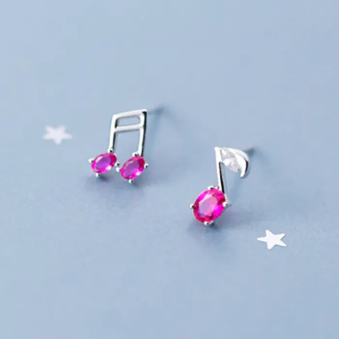 Pink Kiss Music Silver Studs Mloveacc Ethnic Store Rings