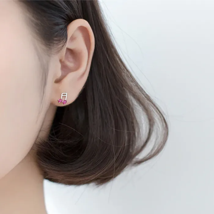 Pink Kiss Music Silver Studs Mloveacc Ethnic Store Rings
