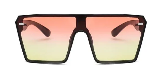 POLLY Earrings S346 OrangeYellow Lens Retro Sunglasses