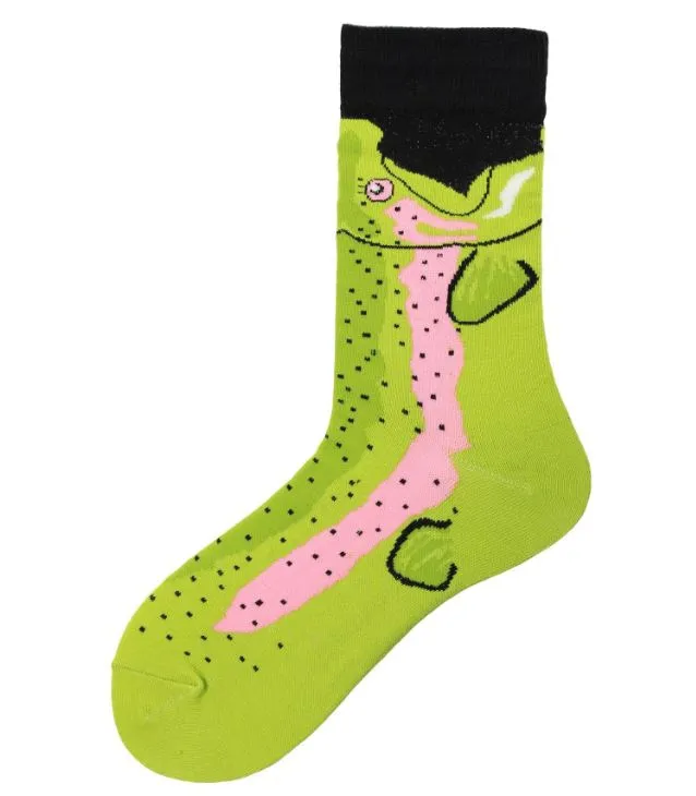 POLLY Earrings SF353 Green Eel Socks