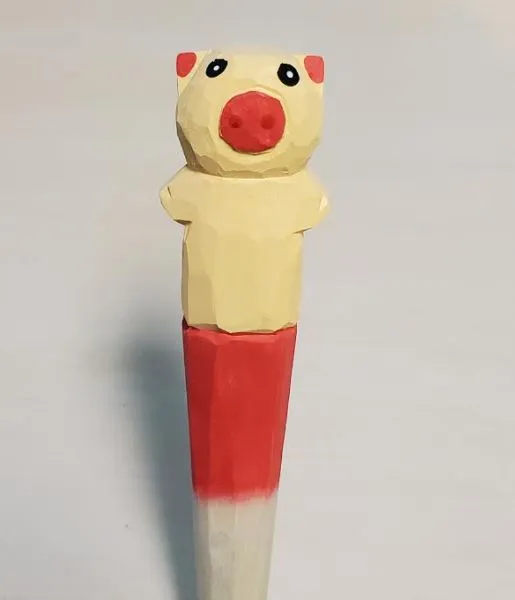 POLLY Earrings V92 Pig Wood Pen