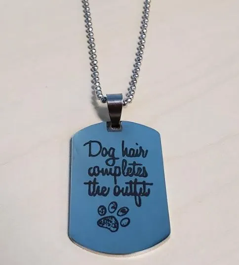 POLLY N541 Silver Dog Hair Completes the Outfit Necklace with FREE Earrings Necklaces