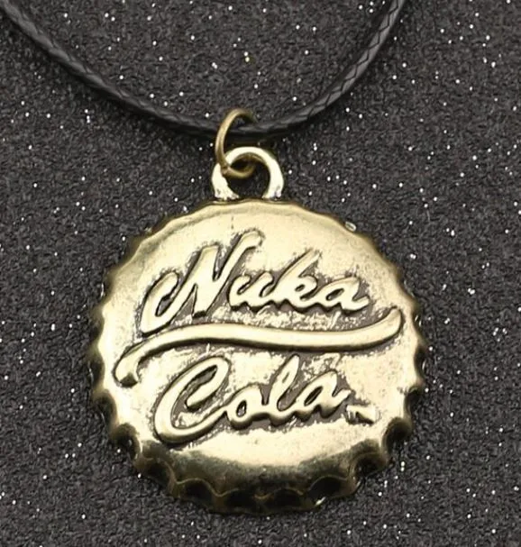 polly Necklaces AZ310 Gold Cola Bottle Cap on Leather Cord Necklace with FREE EARRINGS polly Necklaces AZ310 Gold Cola Bottle Cap on Leather Cord Necklace with FREE EARRINGS