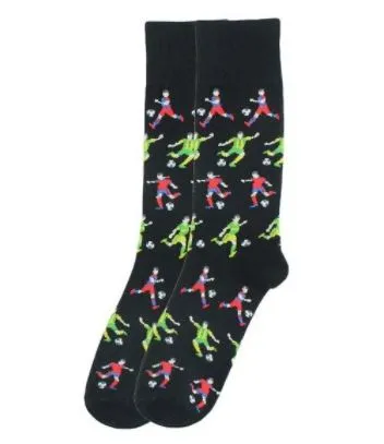 POLLY Rings SF1039 Black Colorful Soccer Player Socks