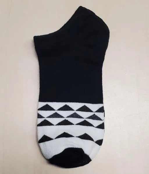 POLLY Rings SF1117 Black Triangles Low Cut Socks
